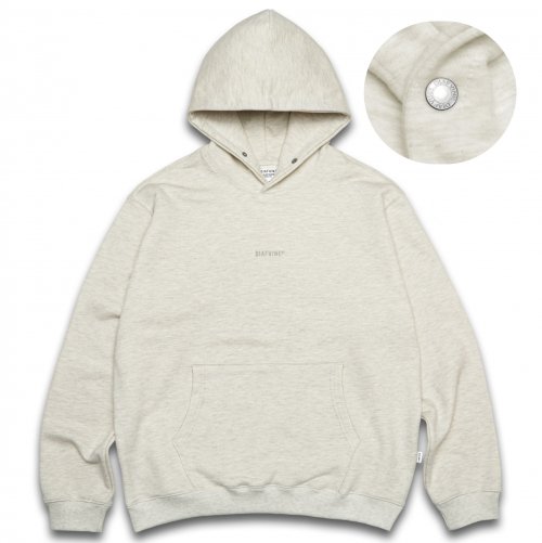 DV22STP.665 LOGO EMB COMBED YARN HOODIE -Oatmeal-