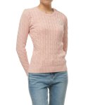 로렌 랄프 로렌(LAUREN RALPH LAUREN) 버튼 트림 케이블 니트 스웨터 - 핑크