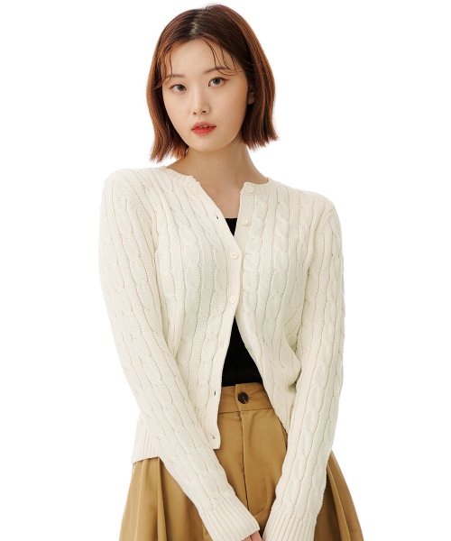 로렌 랄프 로렌(LAUREN RALPH LAUREN) 케이블 니트 가디건 - 아이보리 - 259,000 | 무신사 스토어 로렌 랄프 로렌(Lauren Ralph Lauren) 케이블 니트 가디건 - 아이보리 - 259,000 | 무신사 스토어