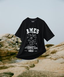 [WOODZ X AMES]AMES FOX T-SHIRT_BK