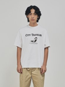 CITY TRAVELER 반팔 티셔츠 (Ivory)
