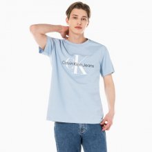 남 베이쇼어 블루 레귤러핏 모노그램 엠브로이더리 로고 반팔 티셔츠 J320770 C1U