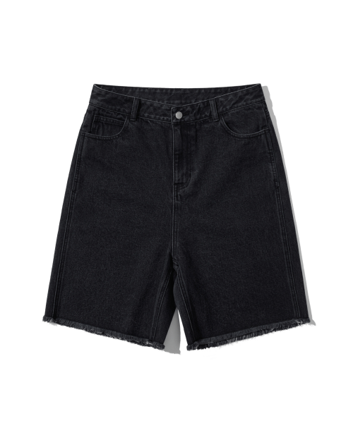 jean shorts black