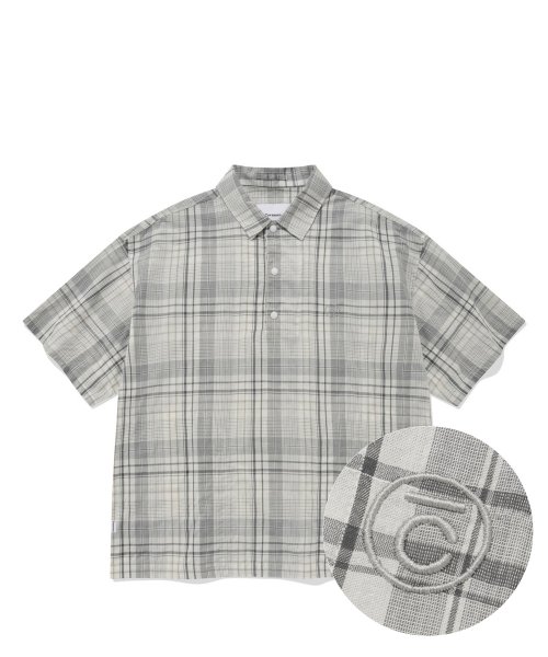 C logo pullover half shirt ivory