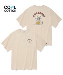 커버낫(COVERNAT) 비치 팜트리 티셔츠 아이보리