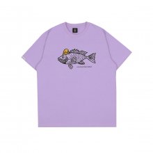 FISHING 그래픽 컴포트핏 반팔 티셔츠(라이트퍼플)