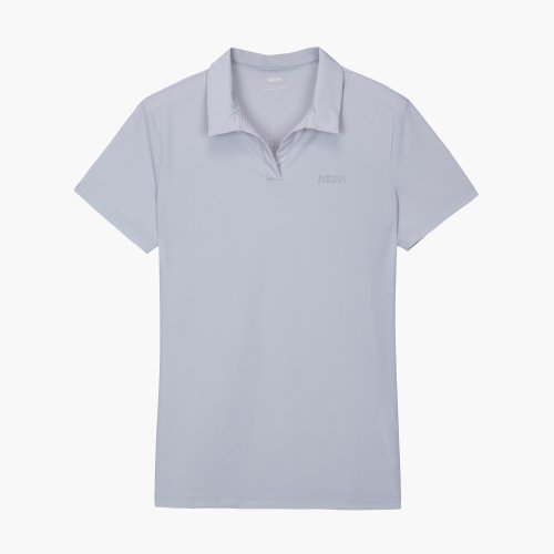 7I45221 женские спортивные трикотажные открытые воротник polo shirt