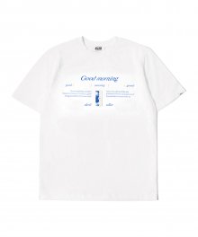[얼킨 X 다비] 굿모닝 티셔츠 화이트