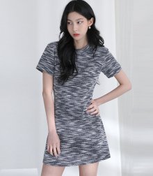 tweed Mini Dress-grey