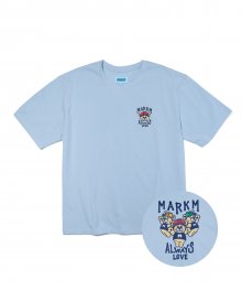 BEAR PRINT T-SHIRTS LIGHT BLUE