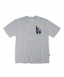 LOVE BEAR T-SHIRTS MELANGE GRAY