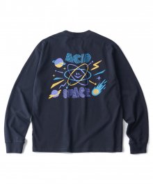 ACID SPACE LONG SLEEVE T-SHIRTS (OCEAN BLACK)