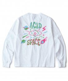 ACID SPACE LONG SLEEVE T-SHIRTS (CLEAR WHITE)