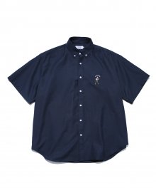 (THE BIG) EMBROIDERY YALE IVY BOY SS SHIRTS NAVY