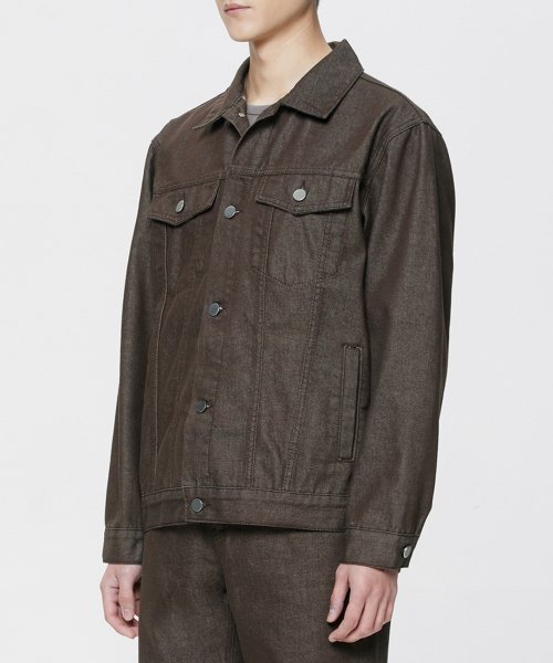 브랜디드(branded) 2010 MAROON DENIM JACKET [BROWN]