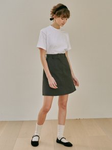 3.58 Button skirt (Charcoal)