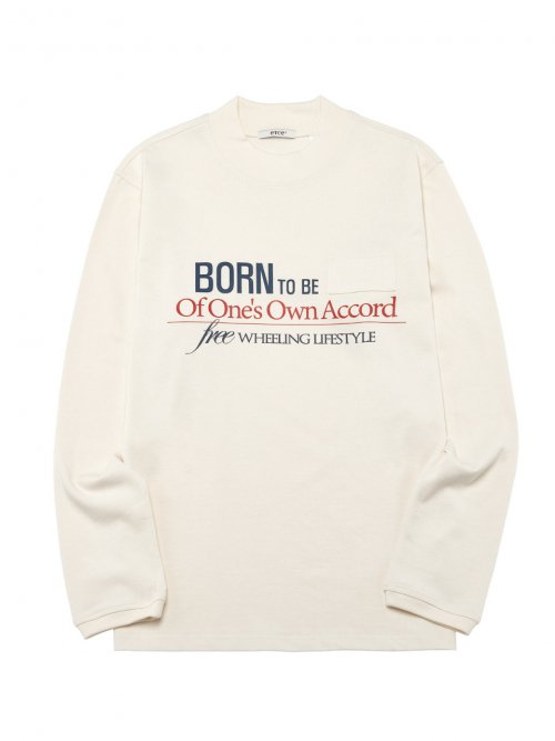 Musinsa Etce Born To Be Long Sleeve Tee Cream