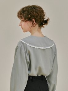 2.84 Lace blouse (Creamy mint)