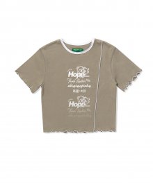 Hope Language Crop Tee_Wood Grey