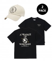 [패키지]A MESSAGE OF WORLDWIDE T-SHIRT SET(22SPTP06 + 22SPCP01)