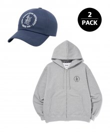 [패키지]AMES ROUND LOGO FULL ZIP HOODIE SET(22SPTP01 + 22SPCP01)