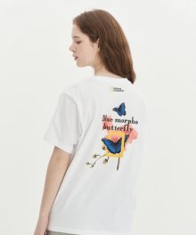 내셔널지오그래픽 N222WTS940 여성 멜릭타 그래픽 반팔 티셔츠 WHITE