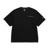 N242UTS902 세미 오버핏 와펜 반팔 티셔츠 CARBON BLACK