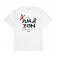 내셔널지오그래픽 N222UTS981 아마존 아트웍 반팔 티셔츠 WHITE