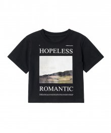 호프리스 로맨틱 크롭 티셔츠 (블랙)