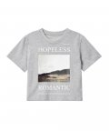 호프리스 로맨틱 크롭 티셔츠 (멜란지 그레이)