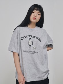 CITY TRAVELER 반팔 티셔츠 (Melange Grey)