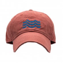 Adult`s Hats Waves on Faded NE Red