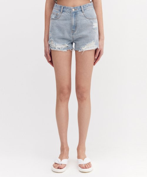 Damaged on sale denim shorts