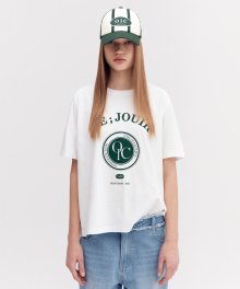 MONOGRAM PRINT T-SHIRTS [WHITE]