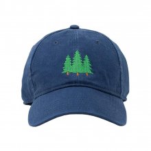 Adult`s Hats Pine Trees on Navy
