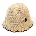 유니버셜 케미스트리(UNIVERSAL CHEMISTRY) Summer Ivory Edge Knit Bucket Hat 여름버킷햇