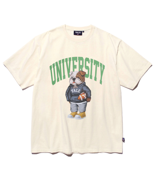 예일() 유니버시티 댄 반팔티셔츠 크림 상품 이미지