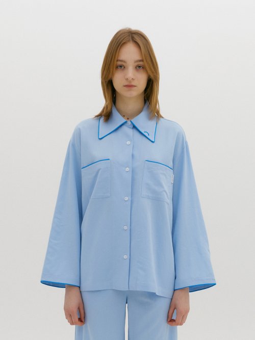(Women) Essential PJ shirts light blue