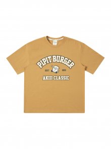 AKIII CLASSIC X PIPIT BURGER 티셔츠 머스타드