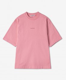 남성 로고 코튼 반소매 티셔츠 - 핑크 / BL0278415
