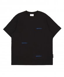 라임 모노그램 반팔 티셔츠(블랙)