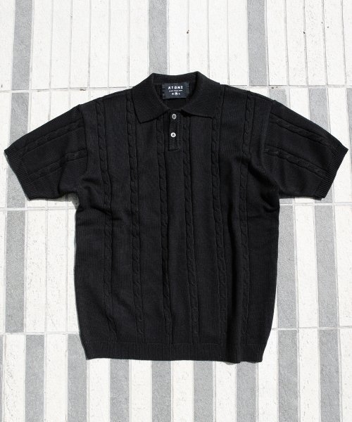 XTK016 daffodil twisted knit (BLACK)