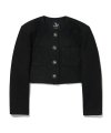 Tweed Crop Jacket [Black]