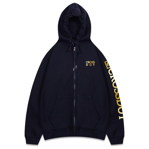 Left one gold-stamped hoodie zip-up 5 цветов [CHD_0010]