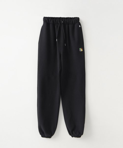 Athletic banding sweat pants / black