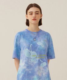 빅 체리 다잉 숏 슬리브 티셔츠 [블루]