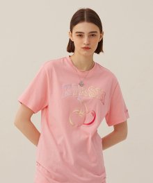 체리 아치 로고 그라데이션 티셔츠 [핑크]