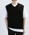 Dumpy Knit Vest (Black)