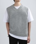 쟈니웨스트(JHONNY WEST) Dumpy Knit Vest (Melange.Gray)