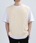 쟈니웨스트(JHONNY WEST) Dumpy Knit Vest (Cream)